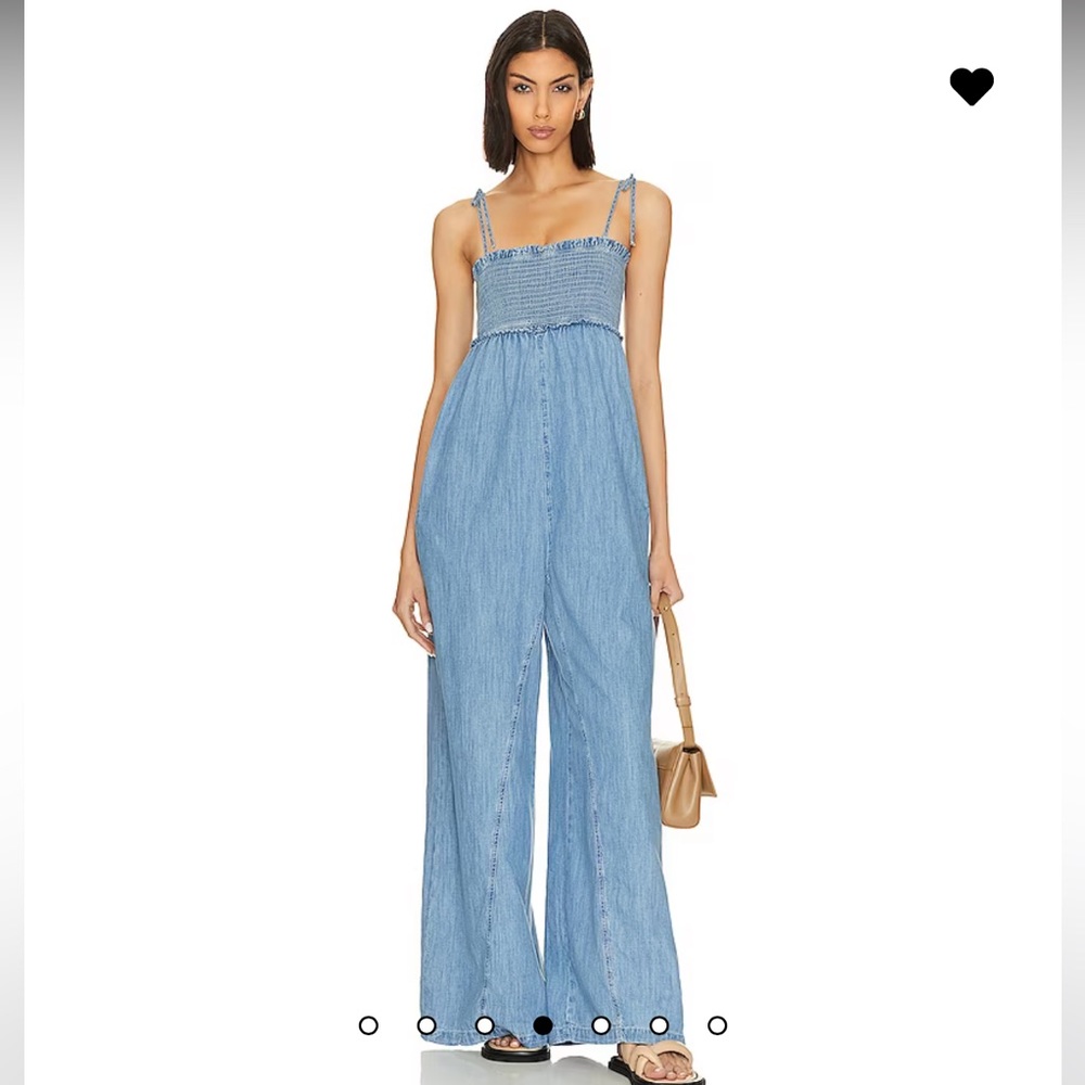 Free People x REVOLVE Easy Does It Jumpsuit in Eternally Blue